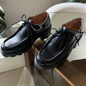 Madewell Womens 6.5 Leather Hempstead Desert Boot Lug Sole Chunky Platform Lace